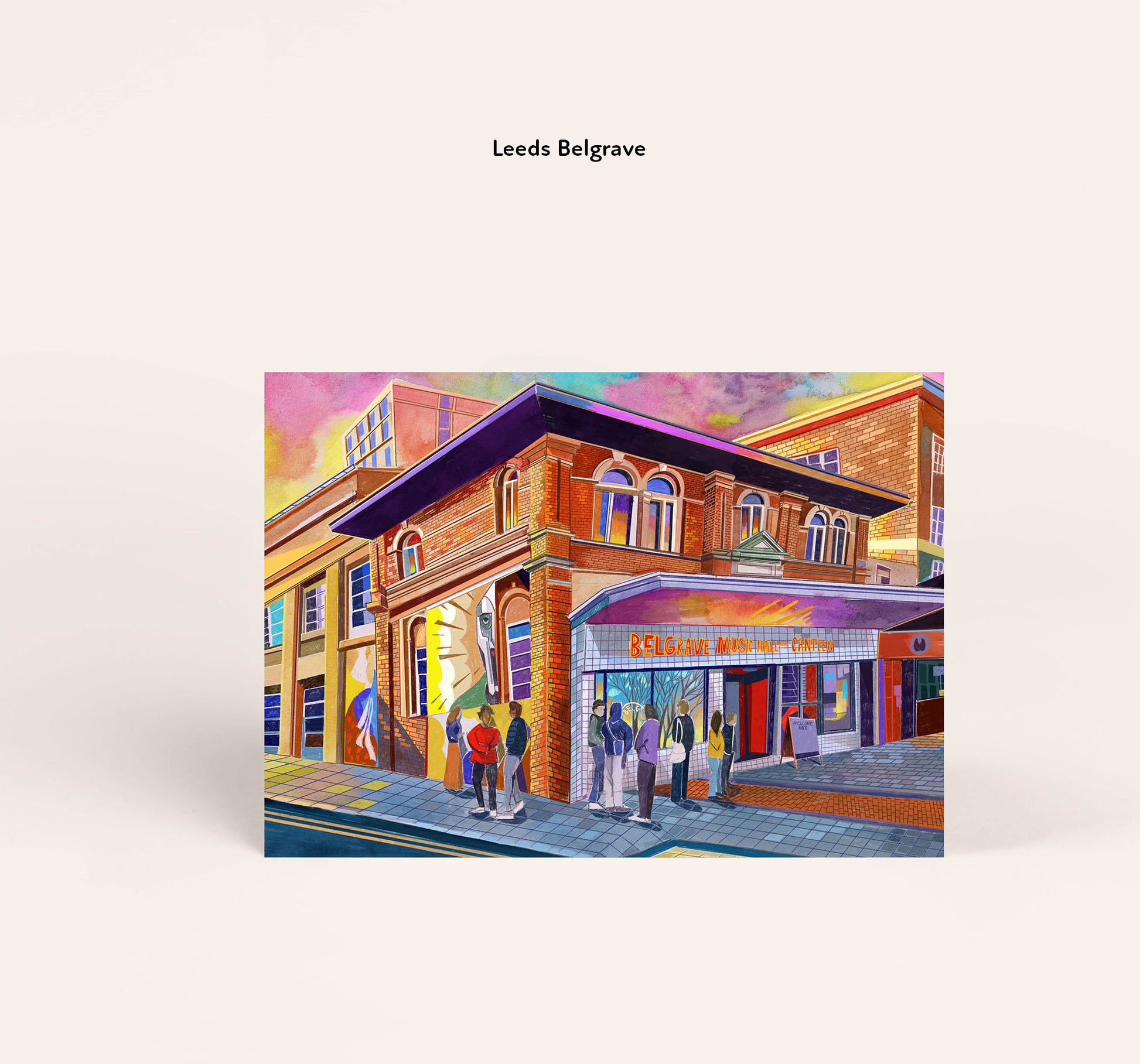 artwork print of Leeds Belgrave Music Hall and Canteen