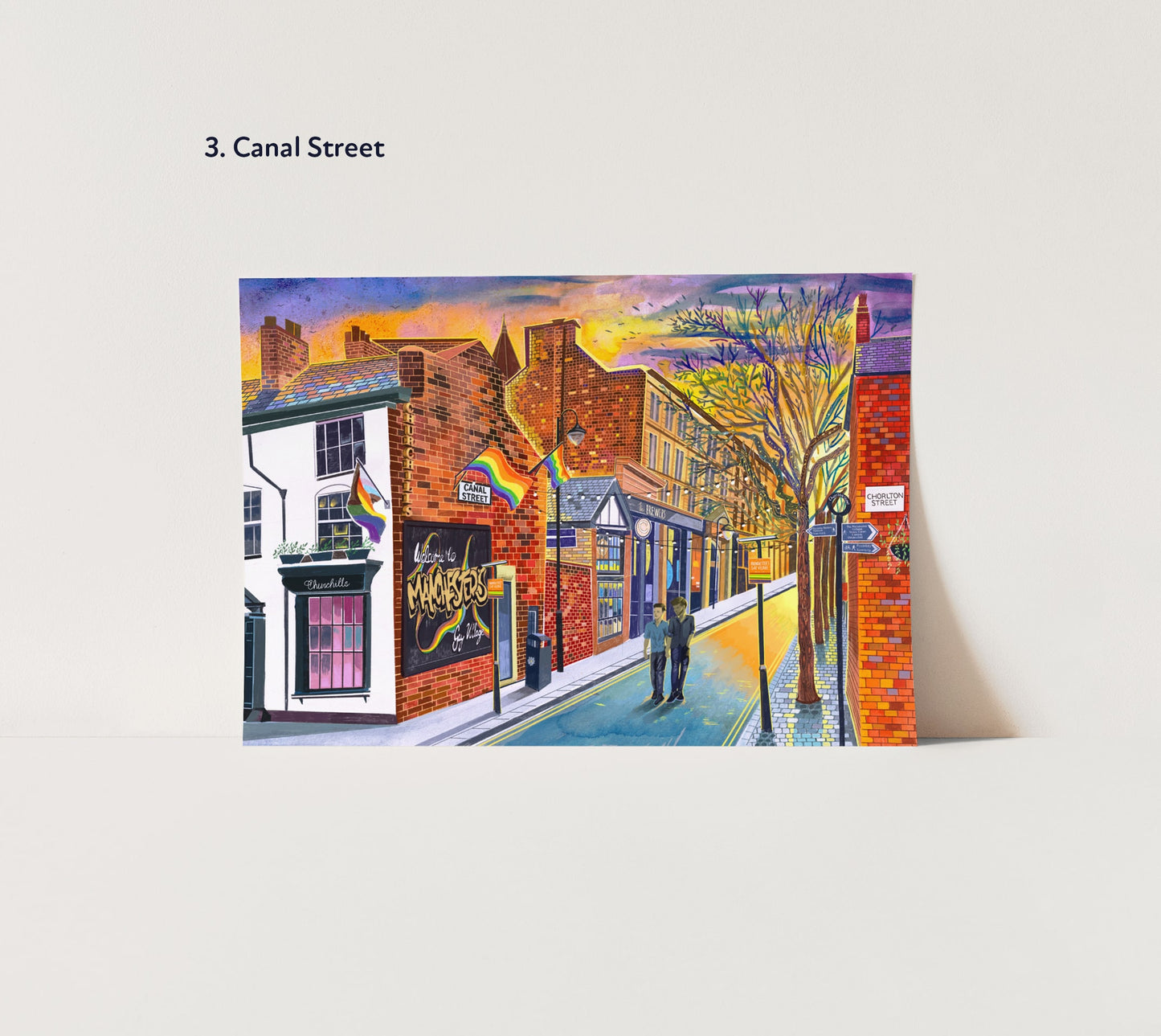 Any 3 x A5, A4 or A3 Manchester Artwork Prints, Mix and Match Set