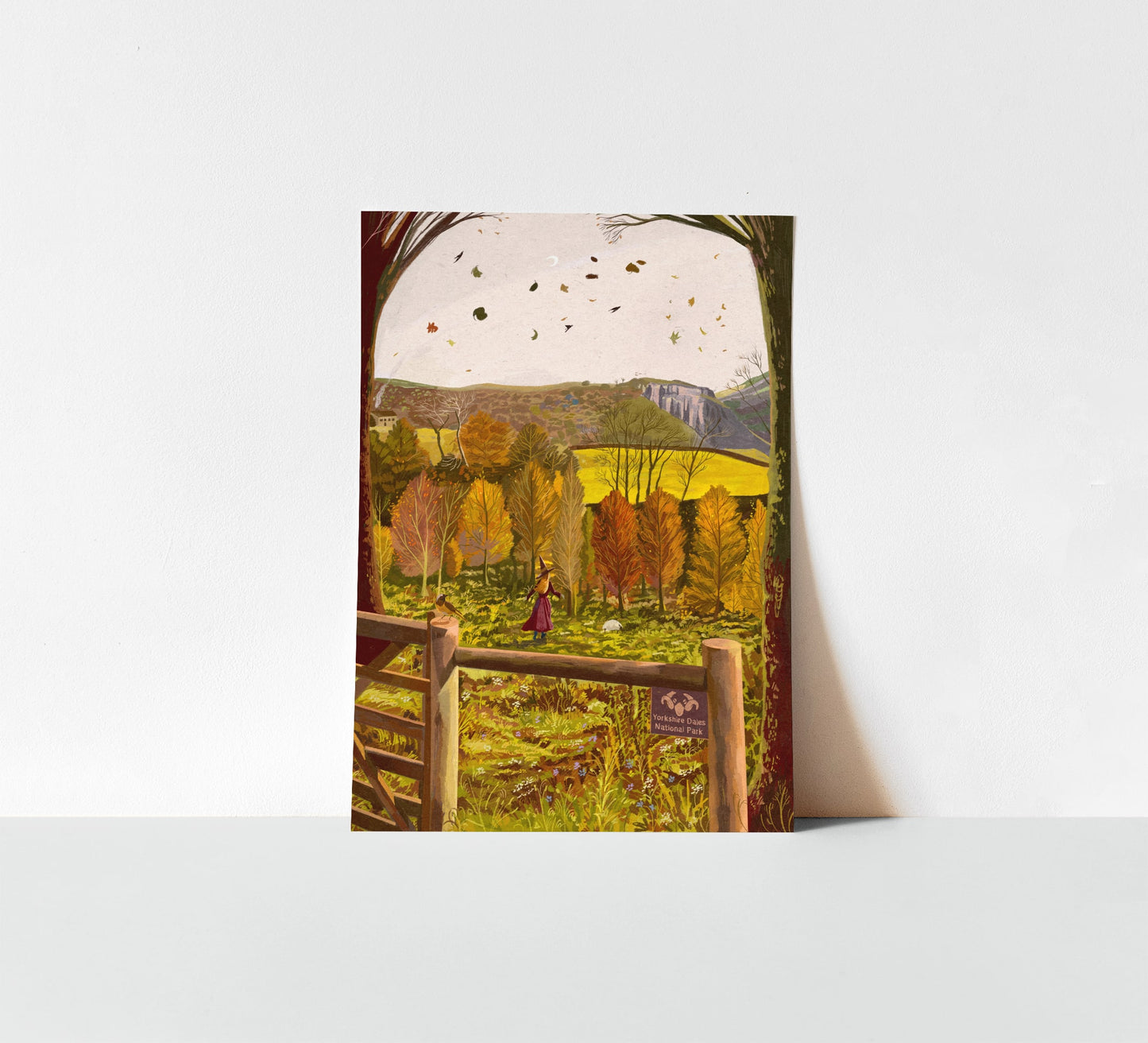 Malham Cove in Autumn, Yorkshire Dales, Artwork Print