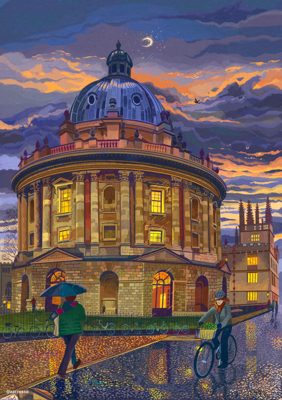 Oxford, Bodleian Library, Radcliffe Camera, Artwork Print