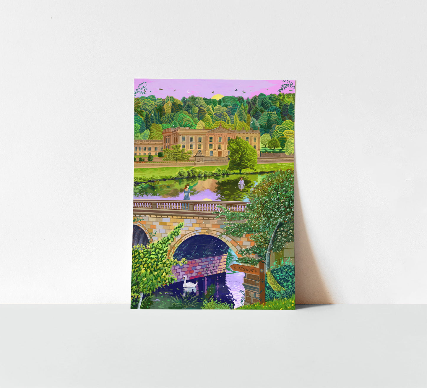 Chatsworth House, Peak District National Park, Artwork Print