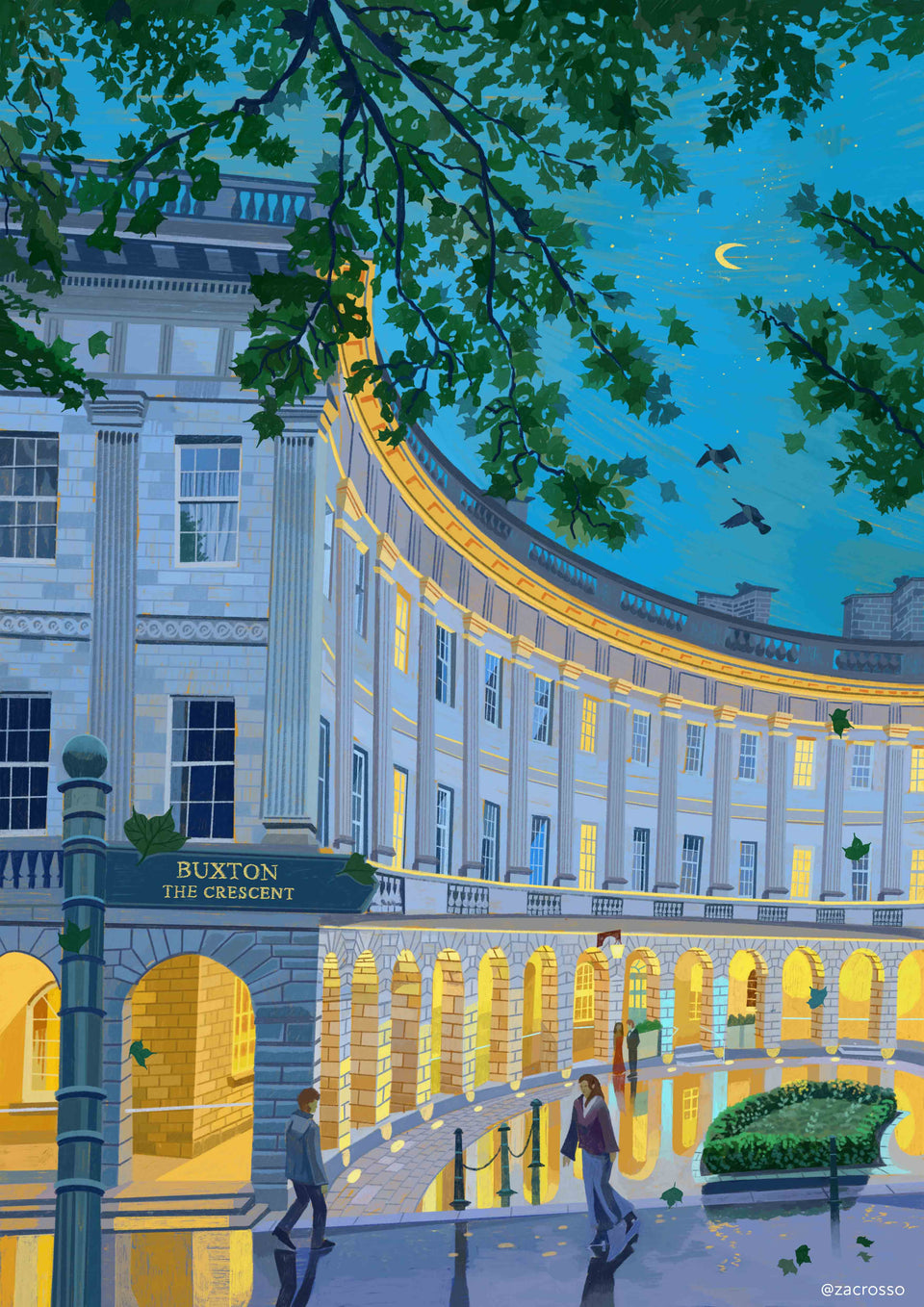 Buxton, The Peak District, Derbyshire, Artwork Print