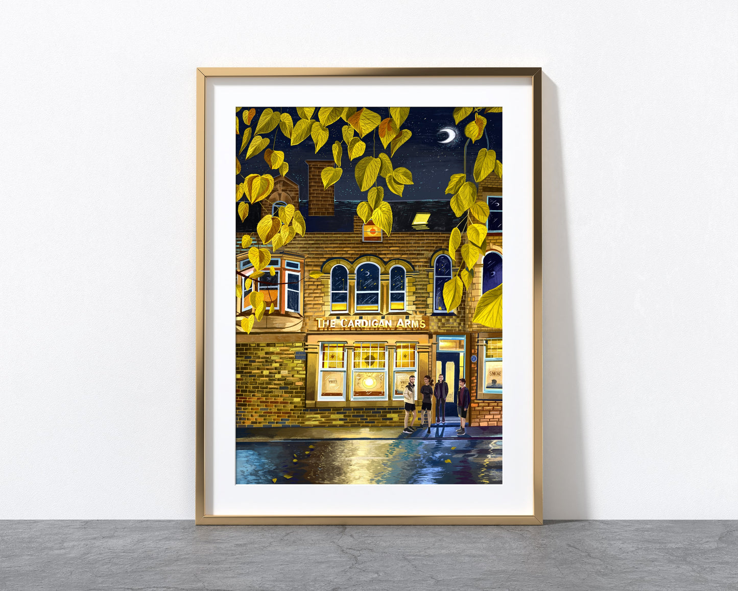 The Cardigan Arms, Leeds, Kirkstall Road, Burley, Artwork Print