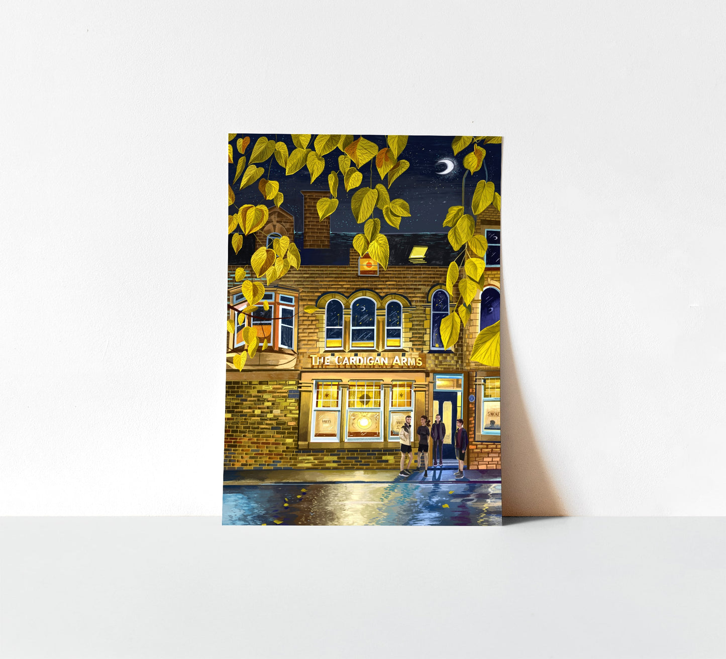 The Cardigan Arms, Leeds, Kirkstall Road, Burley, Artwork Print