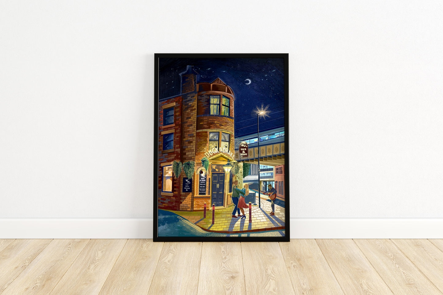 Duck and Drake, Leeds Artwork Print, Kirkgate