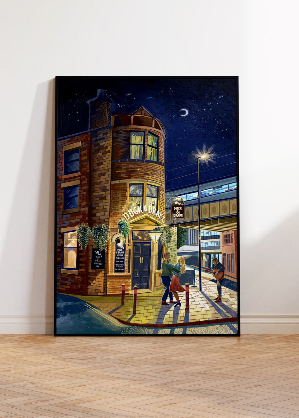 Duck and Drake, Leeds, Artwork Print