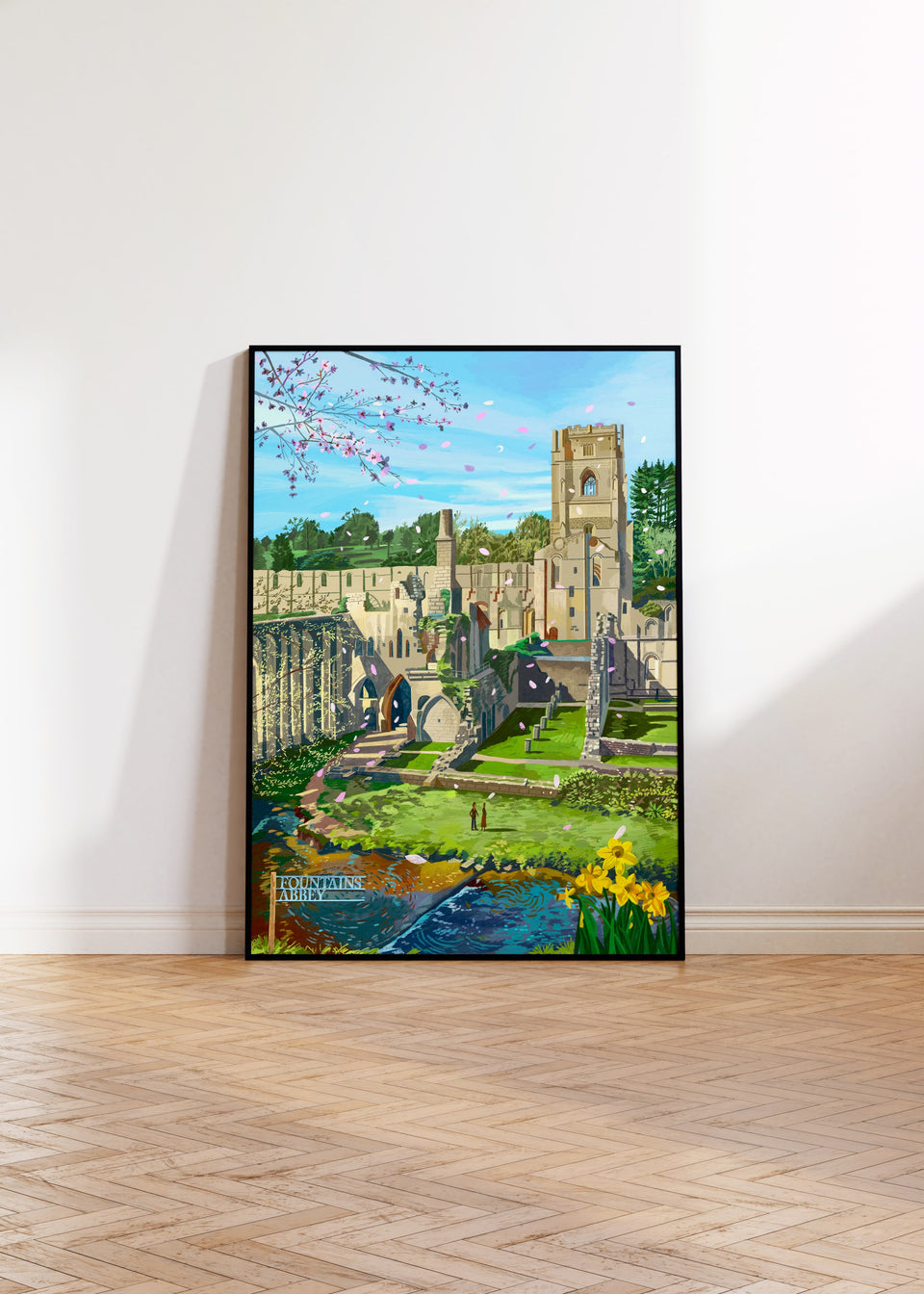 Fountains Abbey, Ripon, North Yorkshire, Artwork Print
