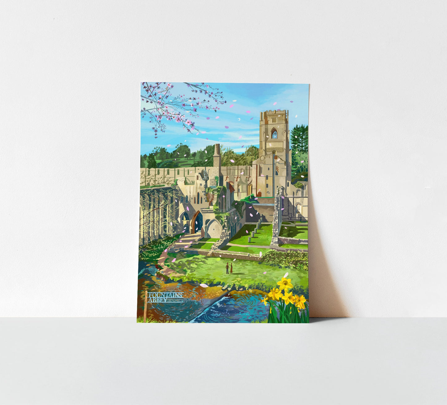 Fountains Abbey, Ripon, North Yorkshire, Artwork Print