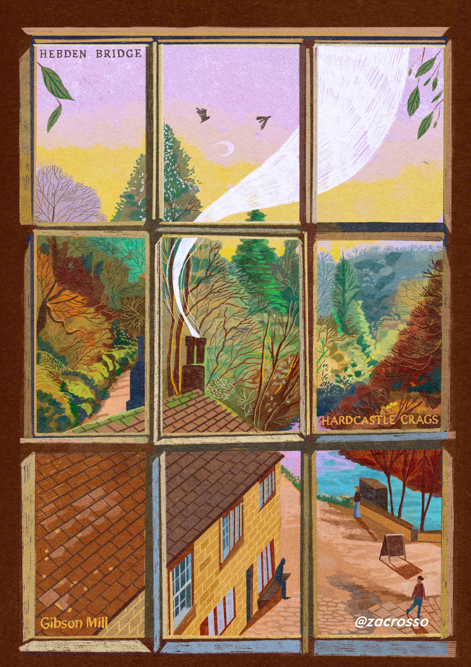 Hardcastle Crags, Hebden Bridge, Artwork Print