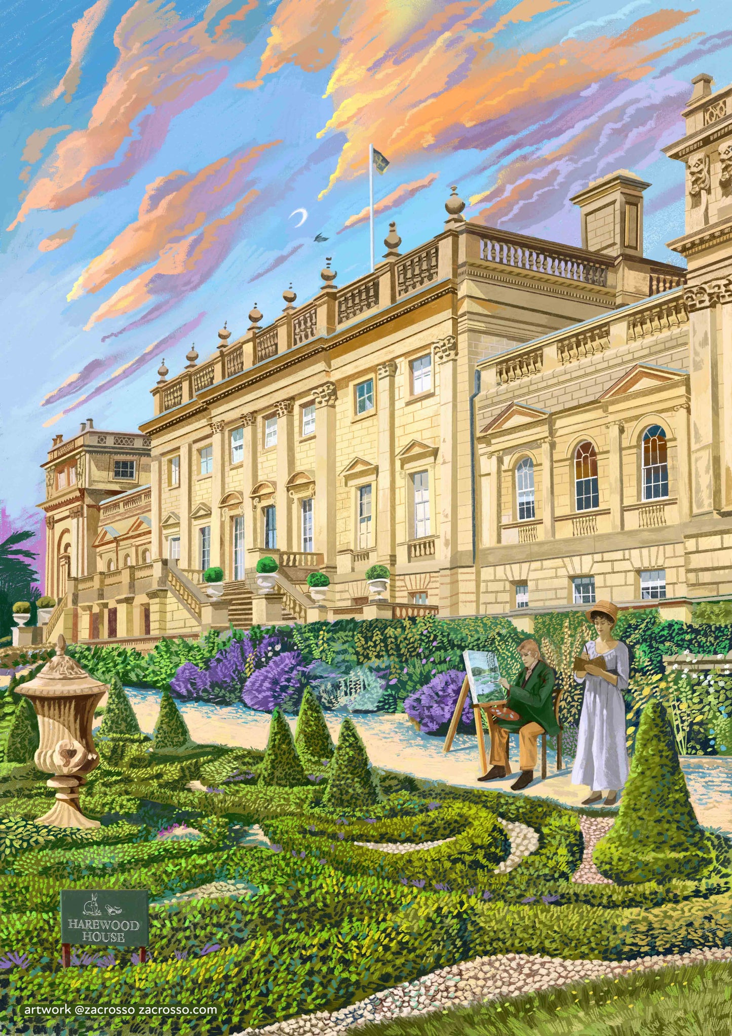 Harewood House, West Yorkshire, Artwork Print