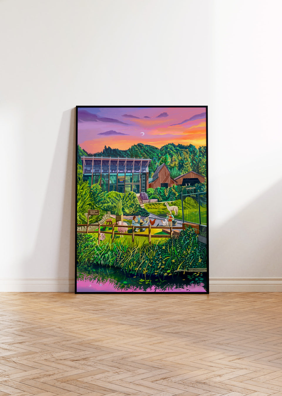 Meanwood Valley Urban Farm, Leeds, Artwork Print