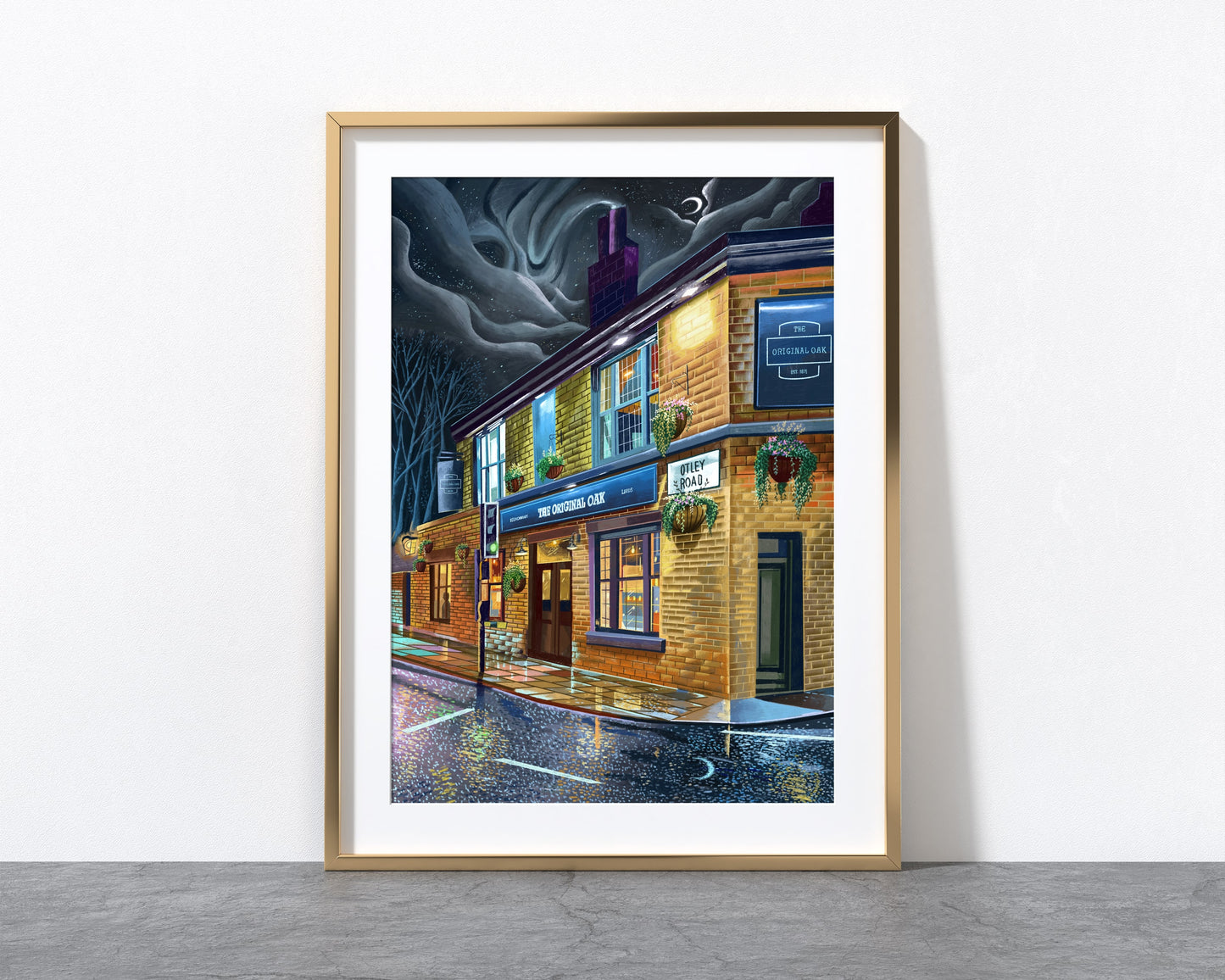 The Original Oak, Leeds, Headingley, Otley Road, Artwork Print