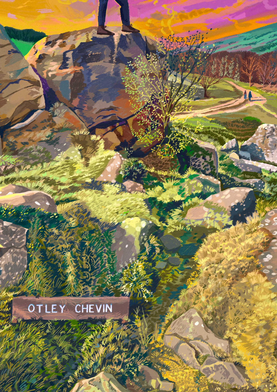 Otley Chevin, Surprise View, Wharfdale, Leeds, Art Print