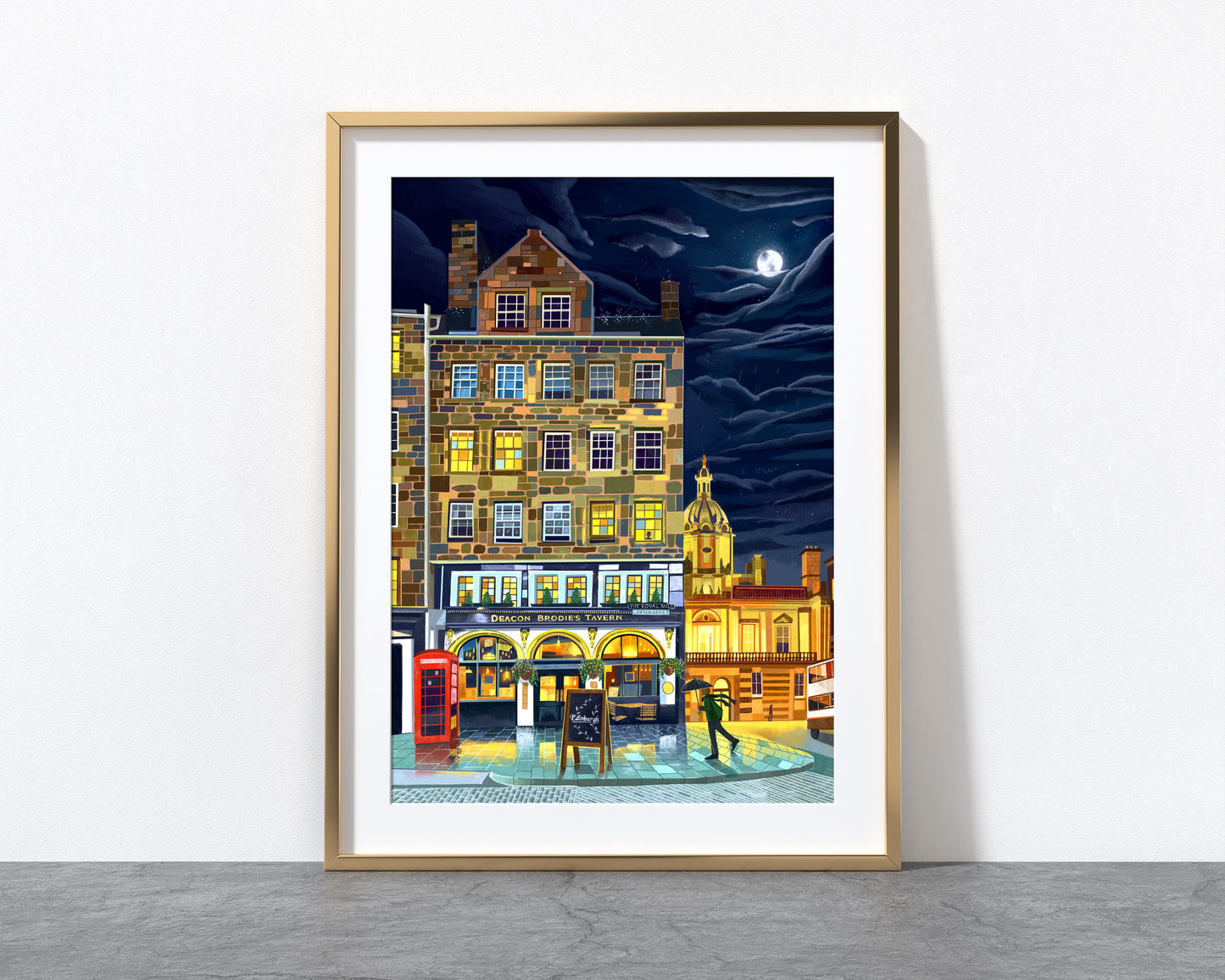Edinburgh Royal Mile, Deacon Brodies Tavern, Art Print