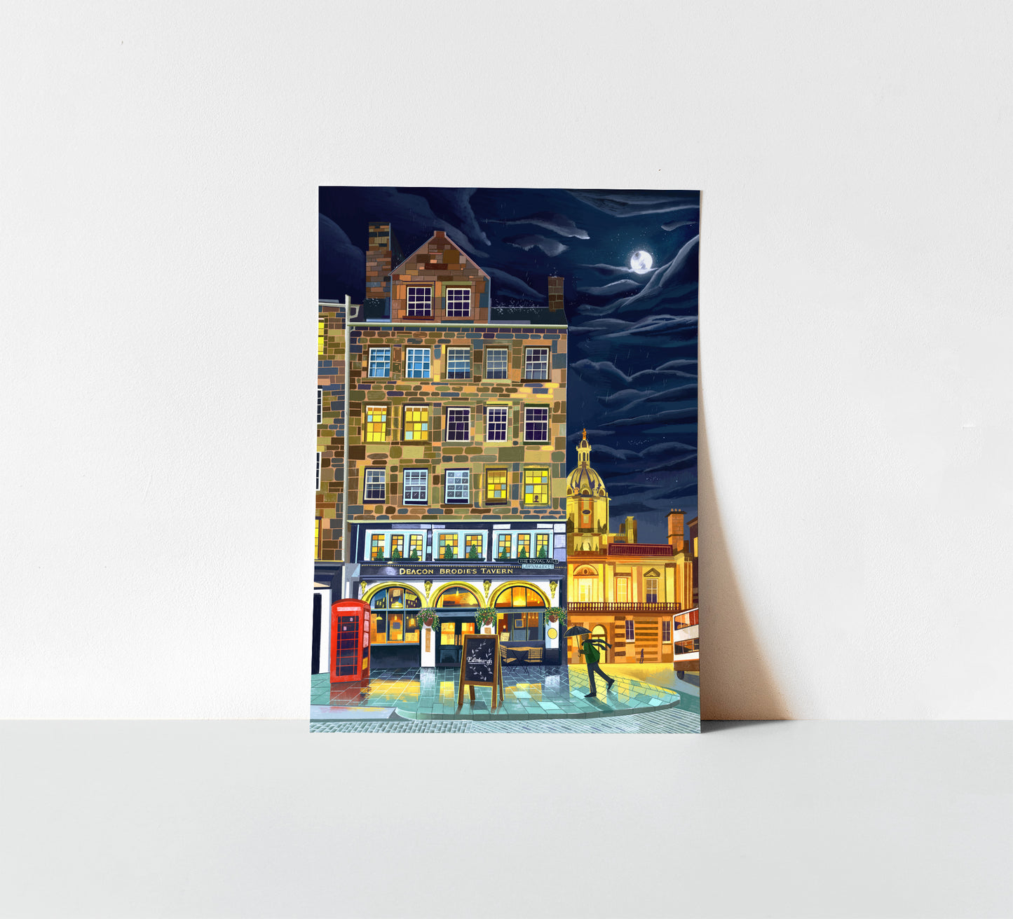 Edinburgh Royal Mile, Deacon Brodies Tavern, Art Print