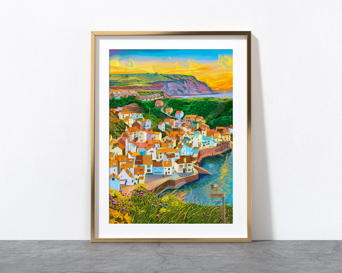 Staithes, North York Moors National Park, Art Print