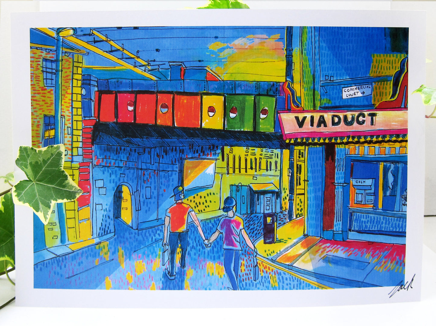 Leeds Lower Briggate Artwork Print, LGBT+ Artwork, Illustration, West Yorkshire, Call Lane, Viaduct Showbar