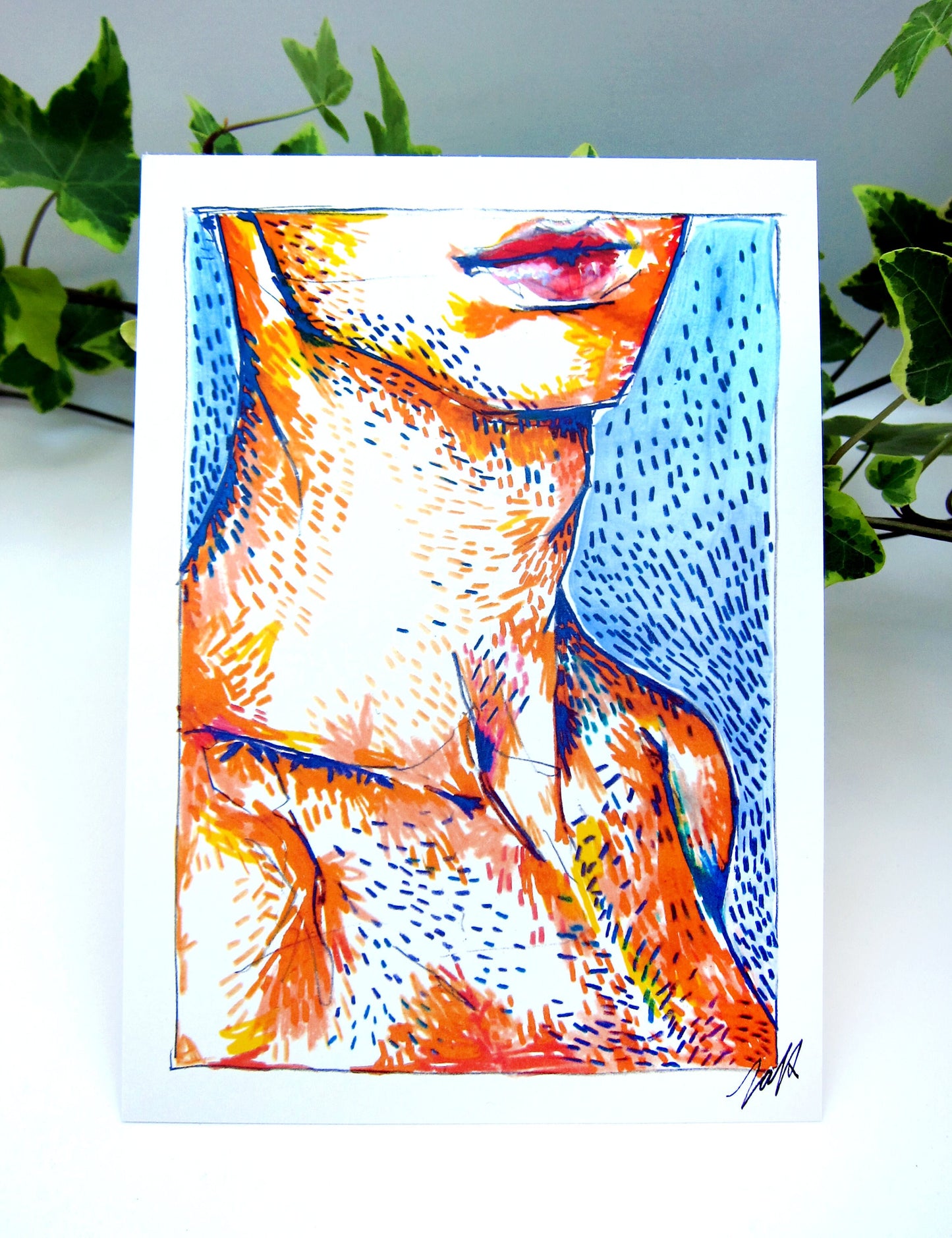 The Male Form - Set of 3 x A4/A3 Prints, Gay, Artwork, Illustration, Muscles, Male Body, Flex, LGBT+, Pride