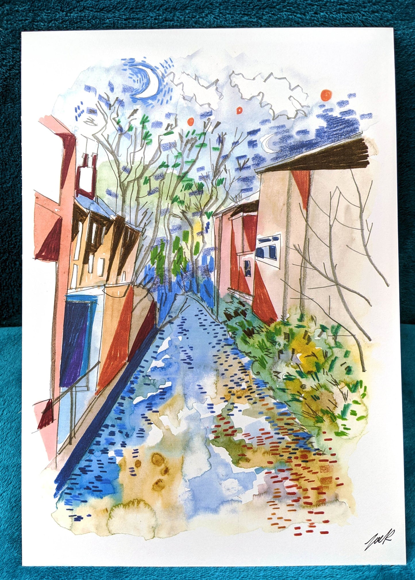 Meanwood Beck River, Leeds Artwork Print