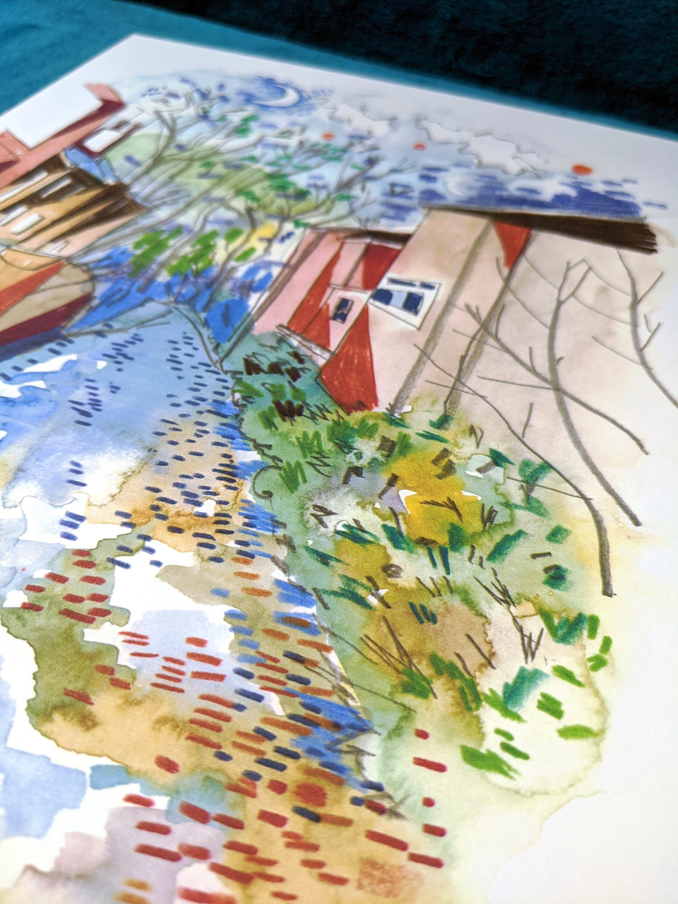 Meanwood Beck River, Leeds Artwork Print