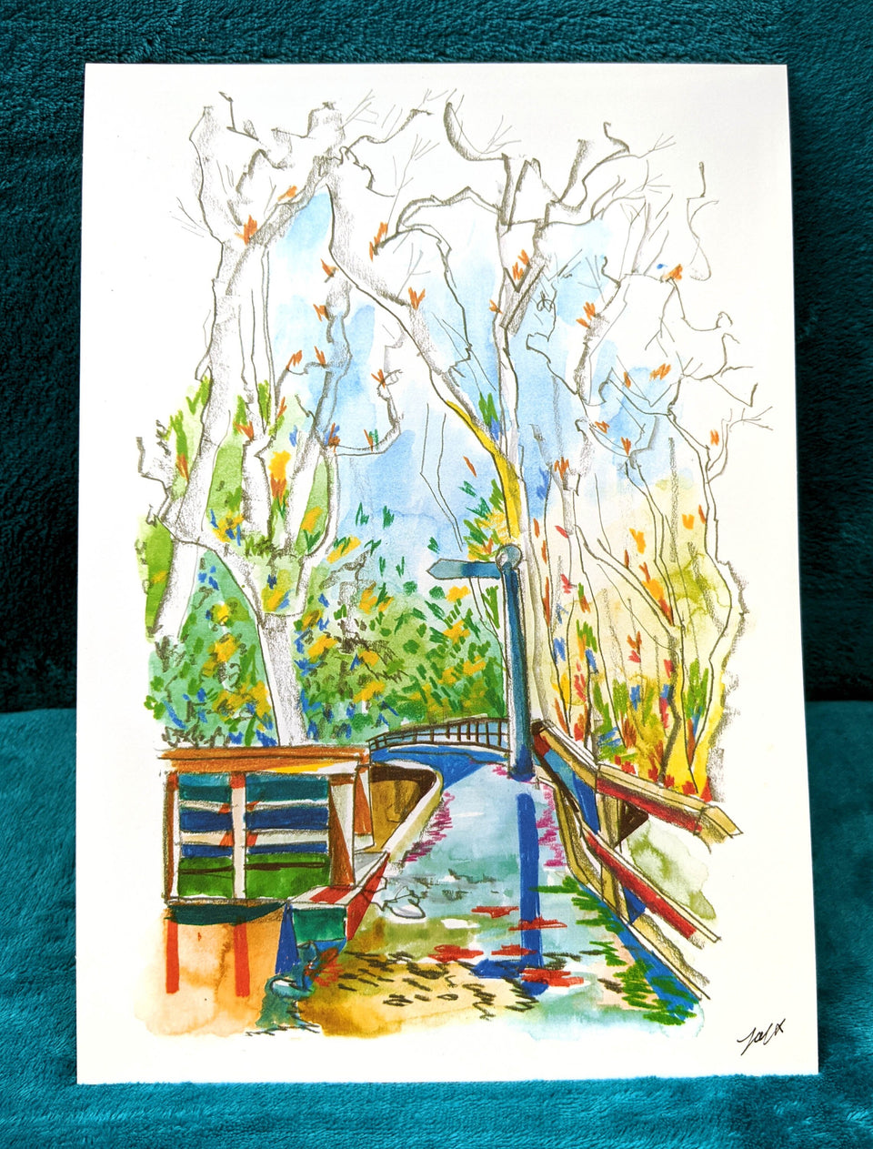 Meanwood Park Leeds Art Print , Autumnal Woodland Walk, Yorkshire Countryside