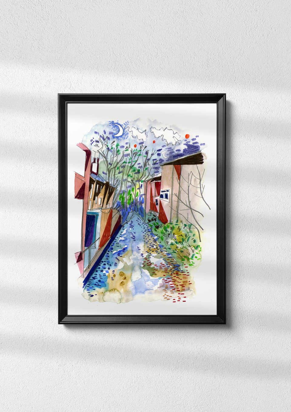 Meanwood Beck River, Leeds Artwork Print