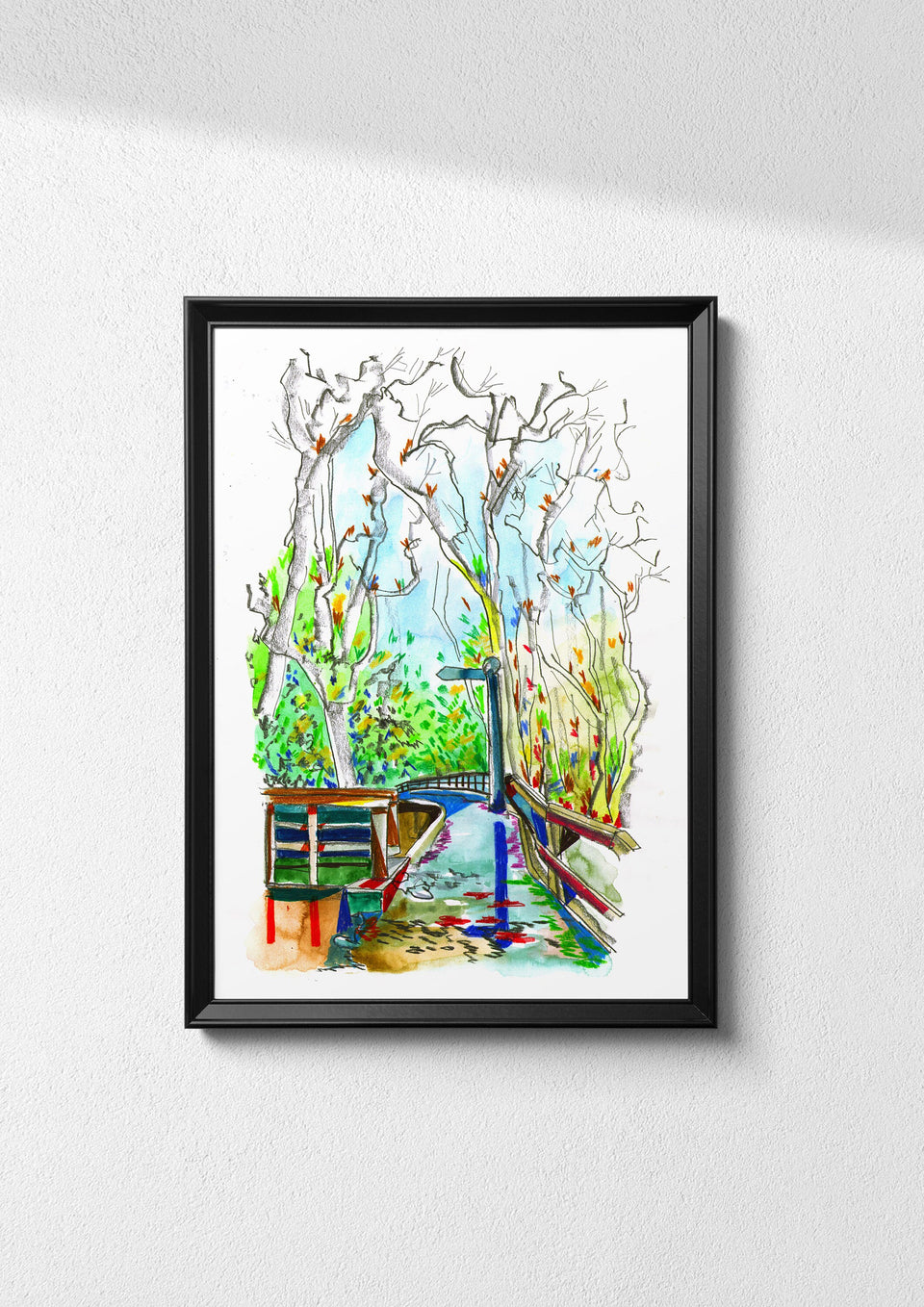 Meanwood Park Leeds Art Print , Autumnal Woodland Walk, Yorkshire Countryside