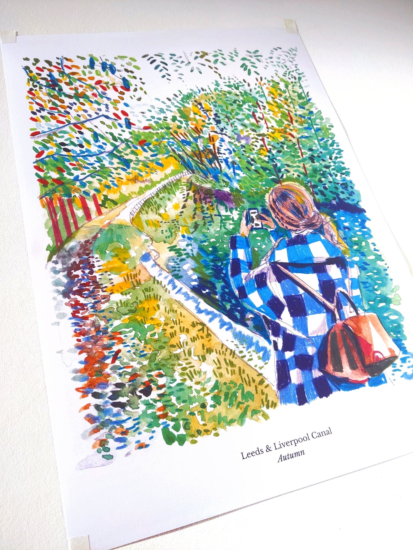 Leeds Artwork Print, Leeds and Liverpool Canal