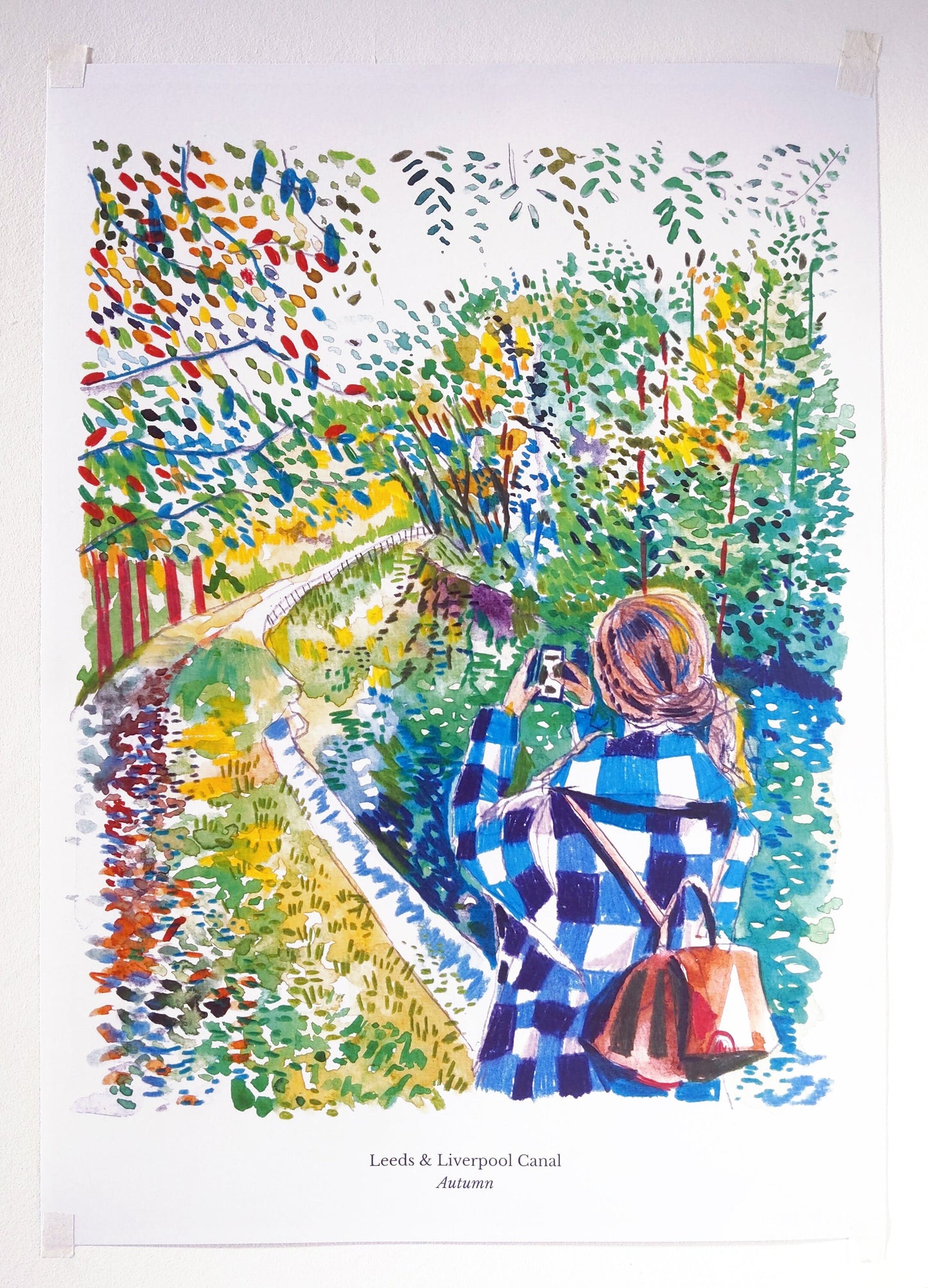 Leeds Artwork Print, Leeds and Liverpool Canal