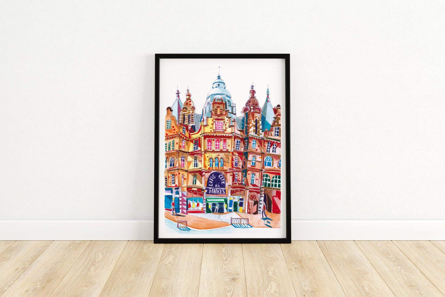Leeds Kirkgate Market Artwork Print, Illustrated Print