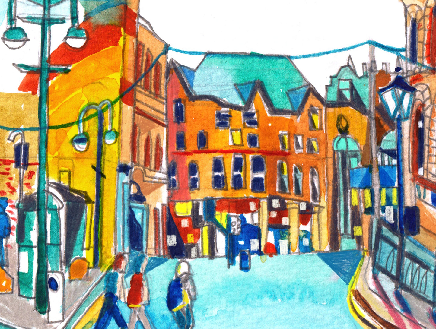 Leeds Corn Exchange, Leeds Artwork Print, Leeds UK,  Leeds Wall Art