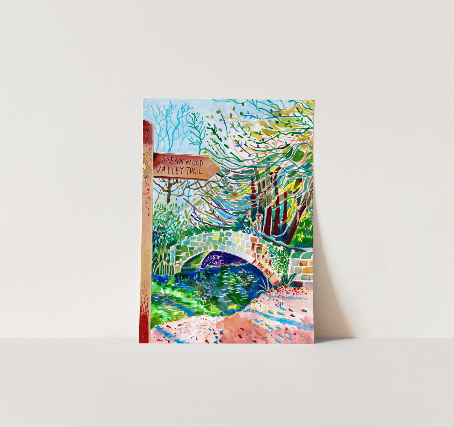 Meanwood Park Leeds Artwork Print, Yorkshire, Leeds Art Print, Leeds Poster, Meanwood Painting, Meanwood Valley Trail, Leeds Gift