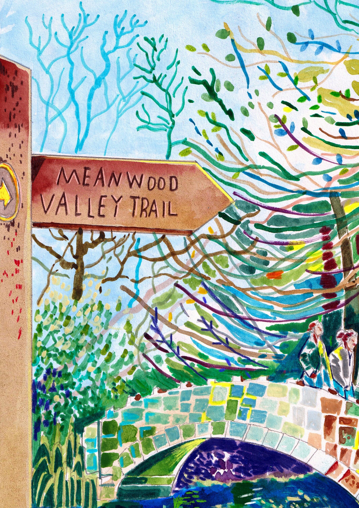 Meanwood Park Leeds Artwork Print, Yorkshire, Leeds Art Print, Leeds Poster, Meanwood Painting, Meanwood Valley Trail, Leeds Gift