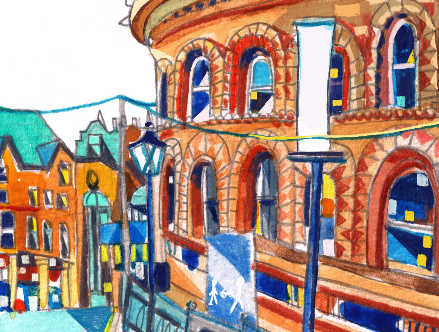 Leeds Corn Exchange, Leeds Artwork Print, Leeds UK,  Leeds Wall Art