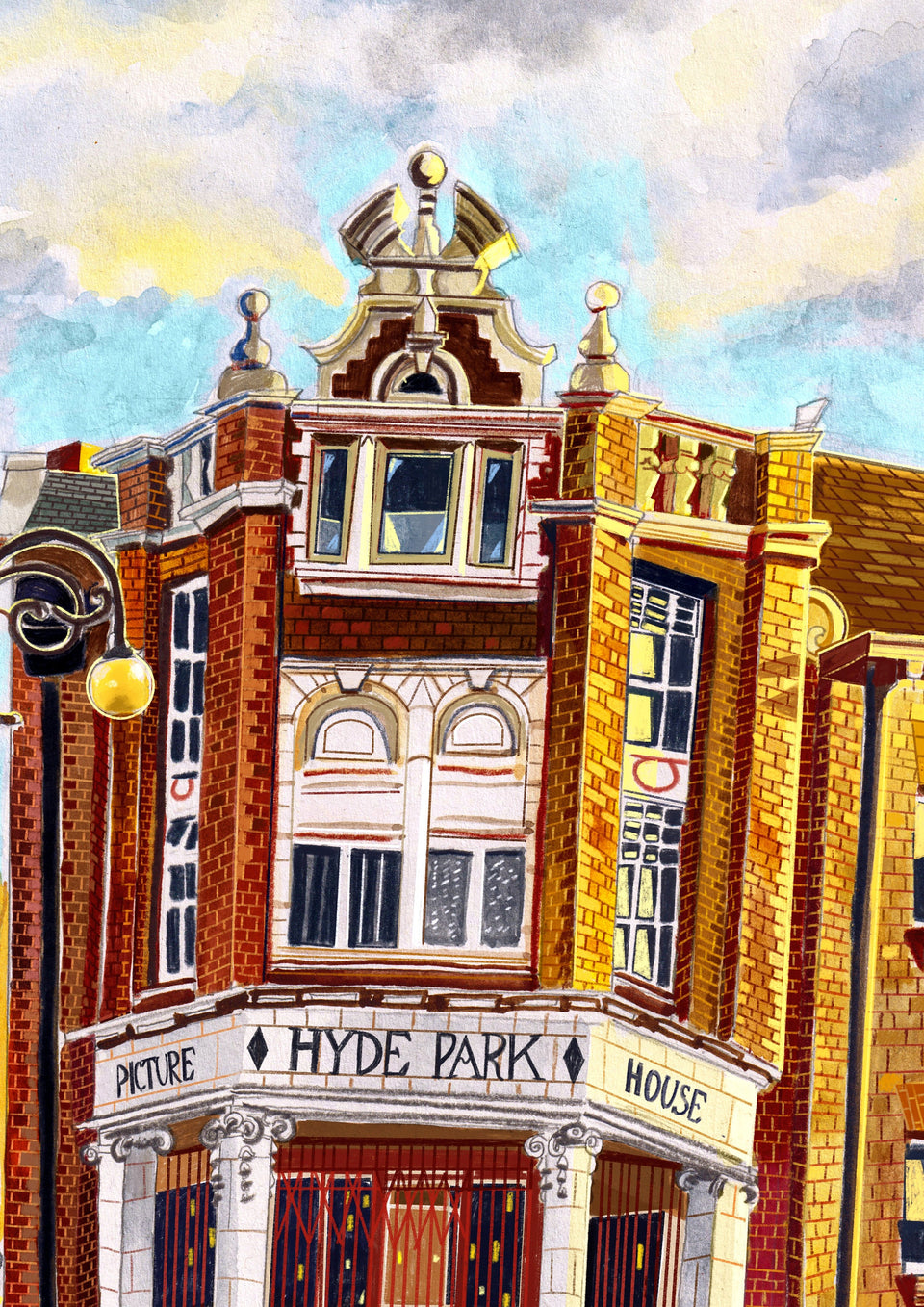 Leeds England, Hyde Park Picture House, Cinema Art, Brudenell Road, Yorkshire, Leeds Art Print, Leeds Poster, Leeds Painting