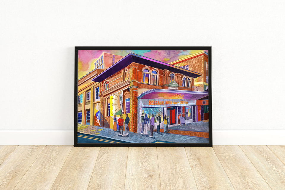 Leeds Belgrave Music Hall & Canteen, Artwork Print, Leeds Poster, Leeds City Painting, Leeds Gift Idea