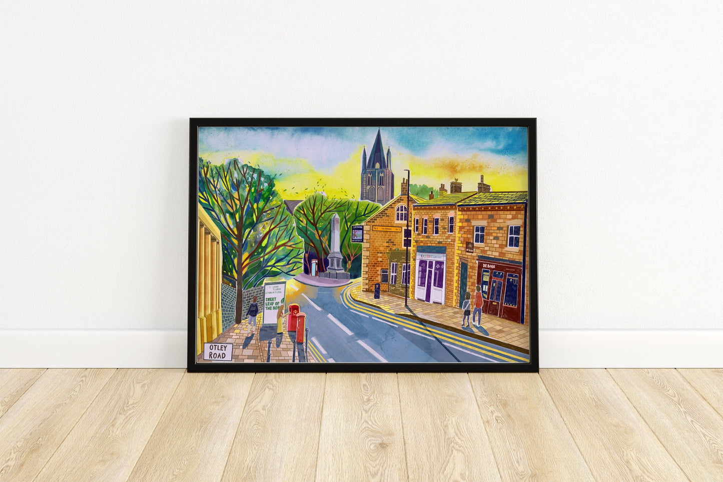 Headingley Otley Road Leeds Art Print, West Yorkshire, Skyrack Pub, St Michael’s Church, Leeds Painting, Leeds Gift Idea