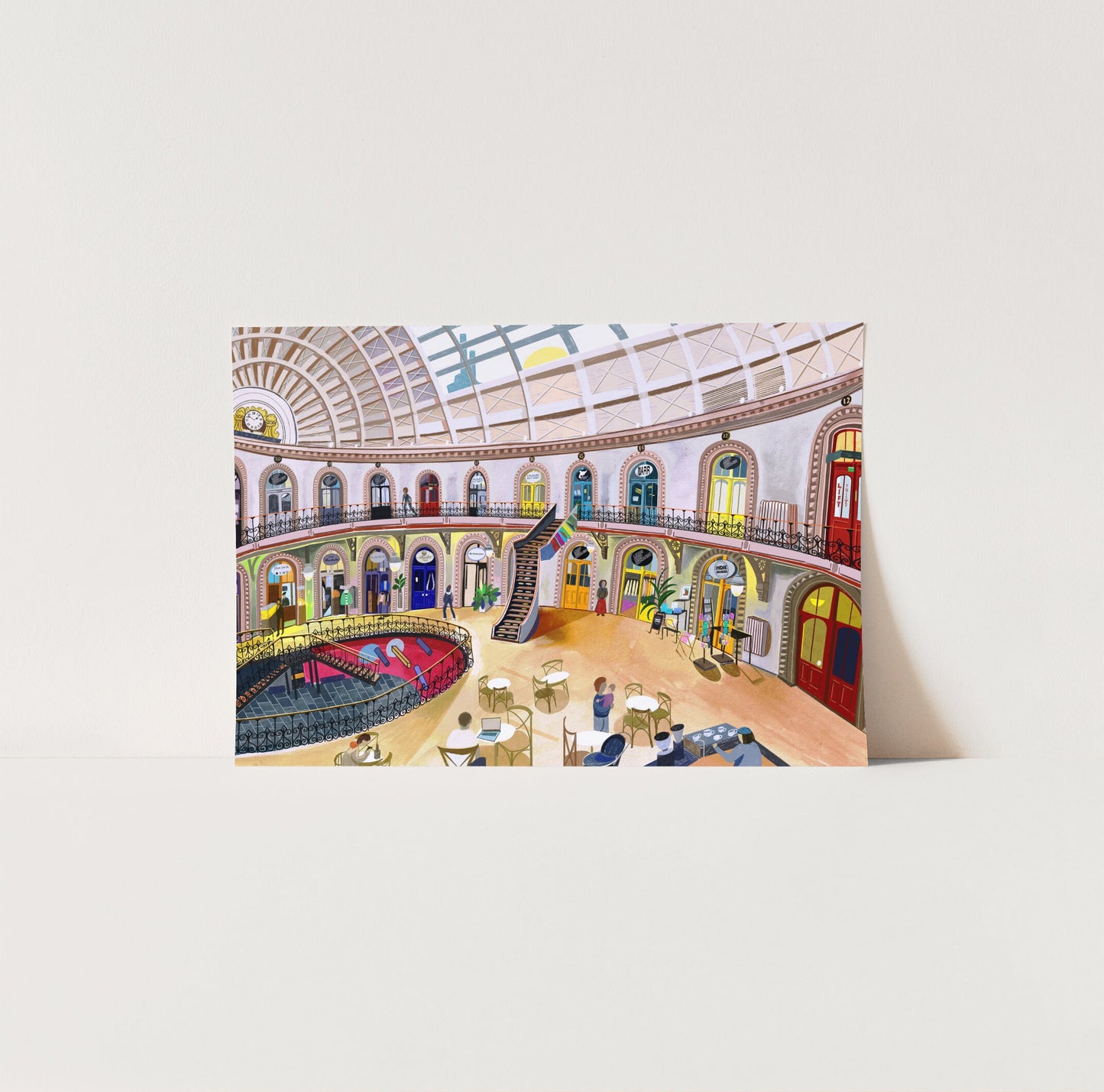 Leeds Corn Exchange, Leeds Print, Leeds UK Artwork, Call Lane, Leeds Poster