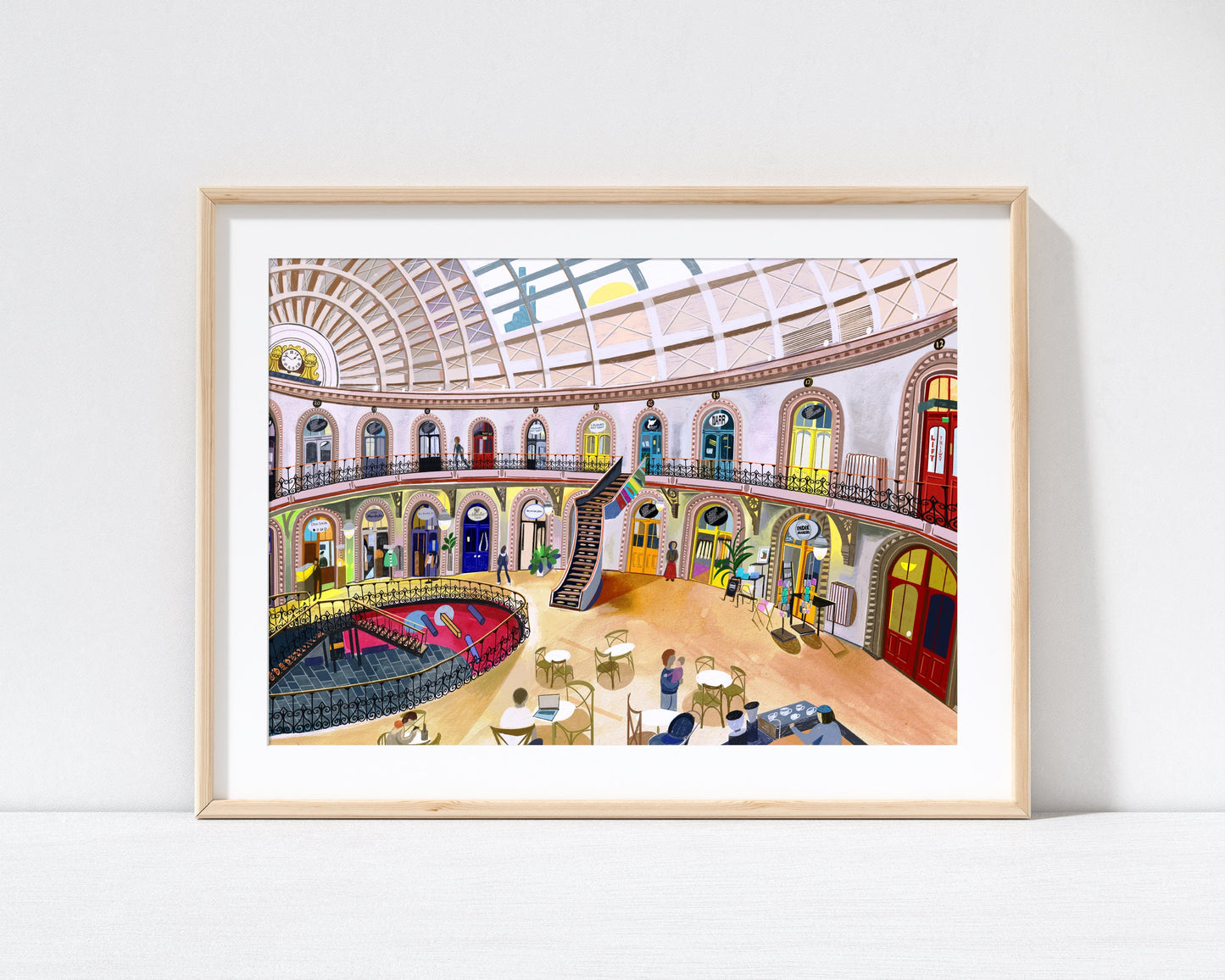 Leeds Corn Exchange, Leeds Print, Leeds UK Artwork, Call Lane, Leeds Poster