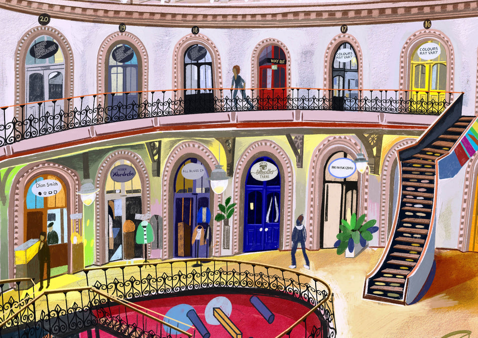 Leeds Corn Exchange, Leeds Print, Leeds UK Artwork, Call Lane, Leeds Poster