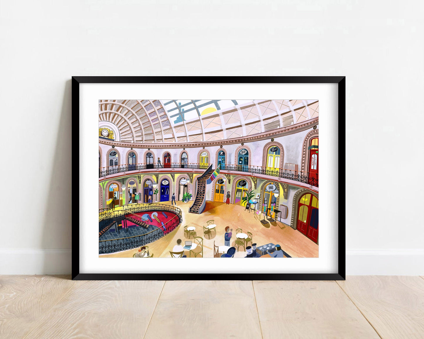 Leeds Corn Exchange, Leeds Print, Leeds UK Artwork, Call Lane, Leeds Poster