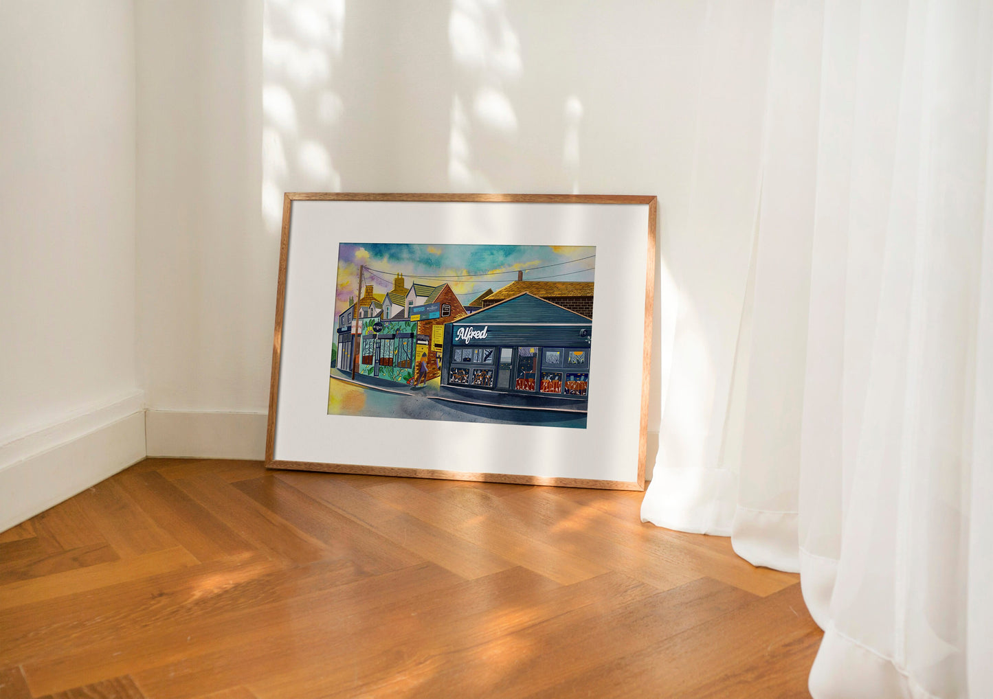 Meanwood Alfred Bar Artwork Print, Stonegate Road, Yorkshire, Leeds Art Print, Leeds Poster, Meanwood Painting, Leeds Gift