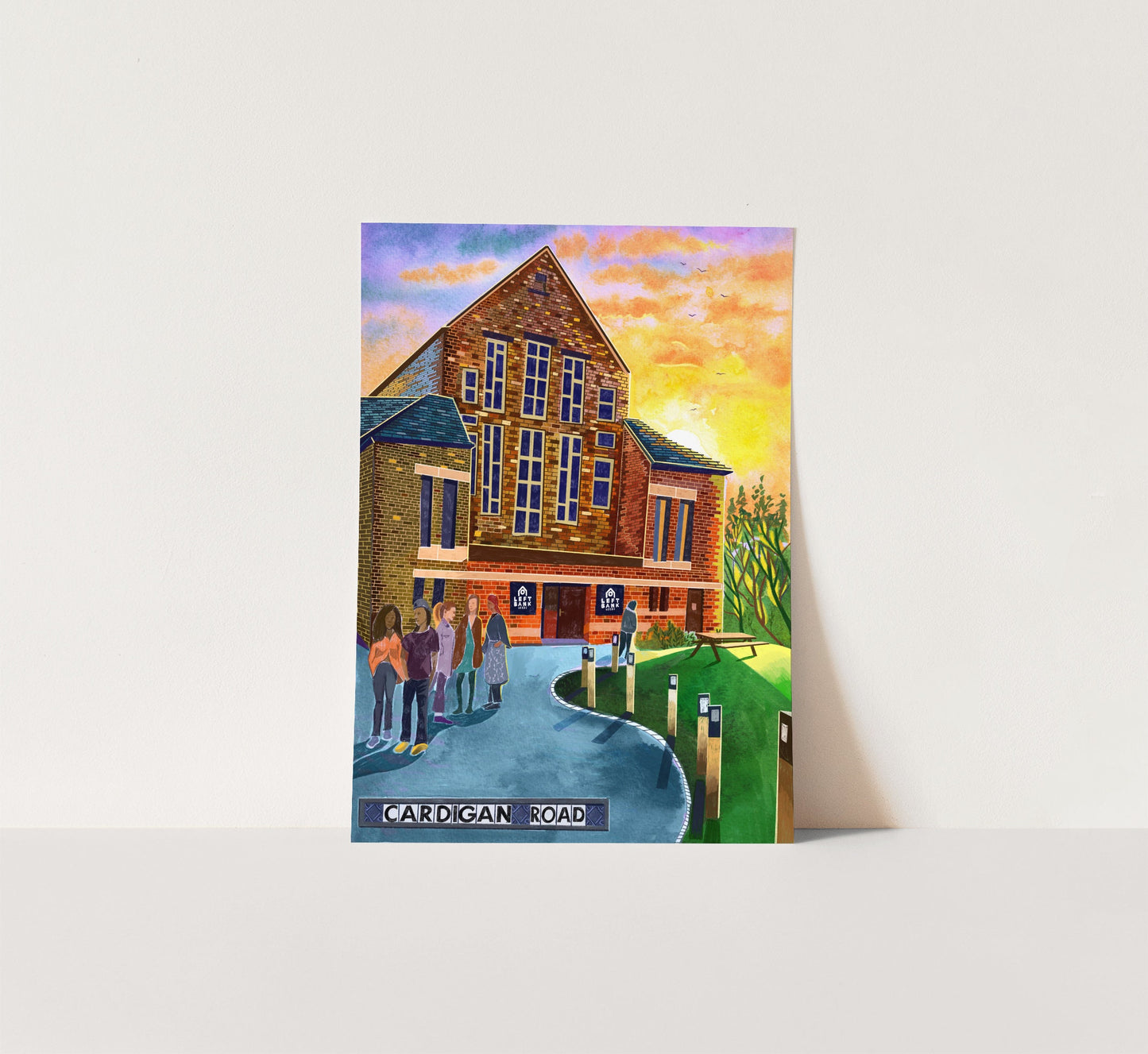 Leeds England, Burley, Cardigan Road, Left Bank Leeds, Hyde Park, Leeds Art Print, Leeds Poster