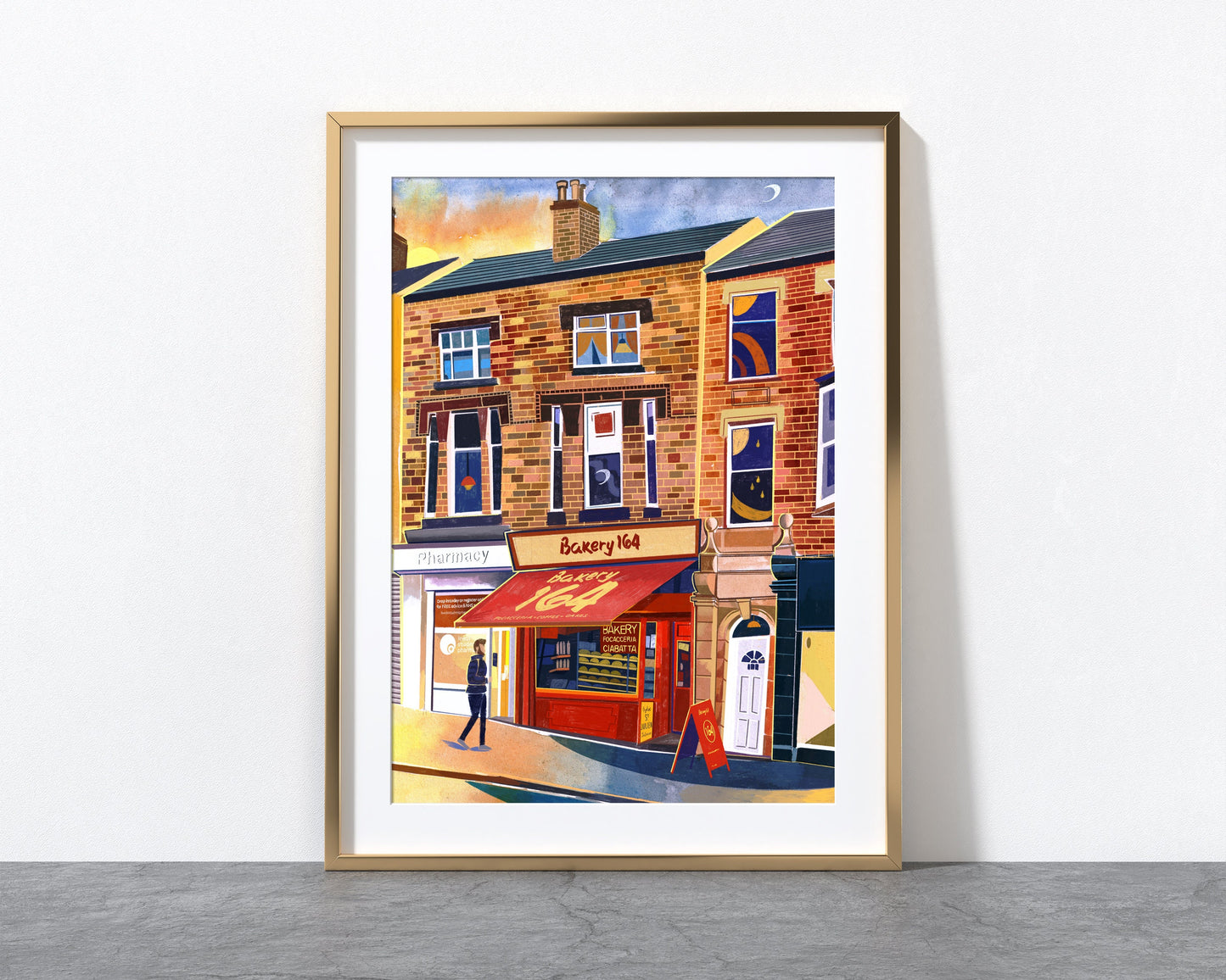 Leeds Bakery 164 Artwork Print, Woodhouse Lane, University of Leeds, Leeds Student Gift Idea