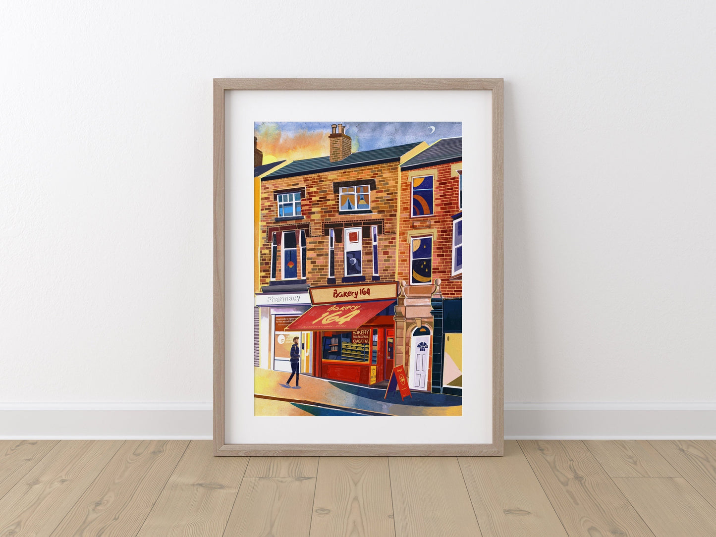 Leeds Bakery 164 Artwork Print, Woodhouse Lane, University of Leeds, Leeds Student Gift Idea