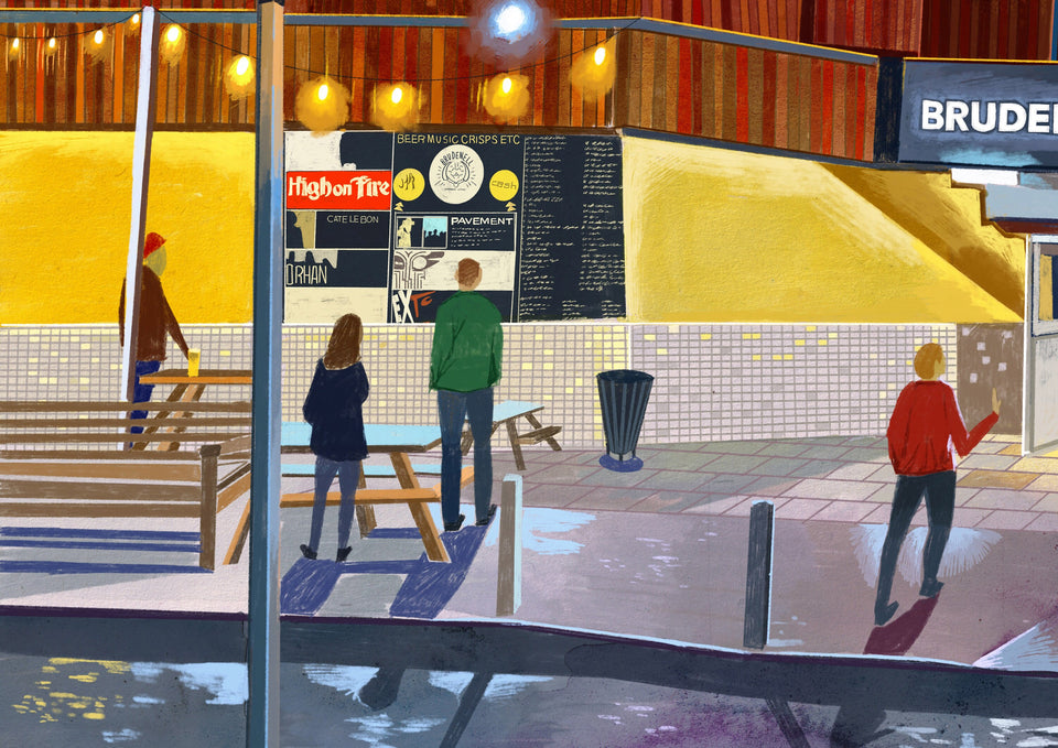 Brudenell Social Club Leeds, Artwork Print
