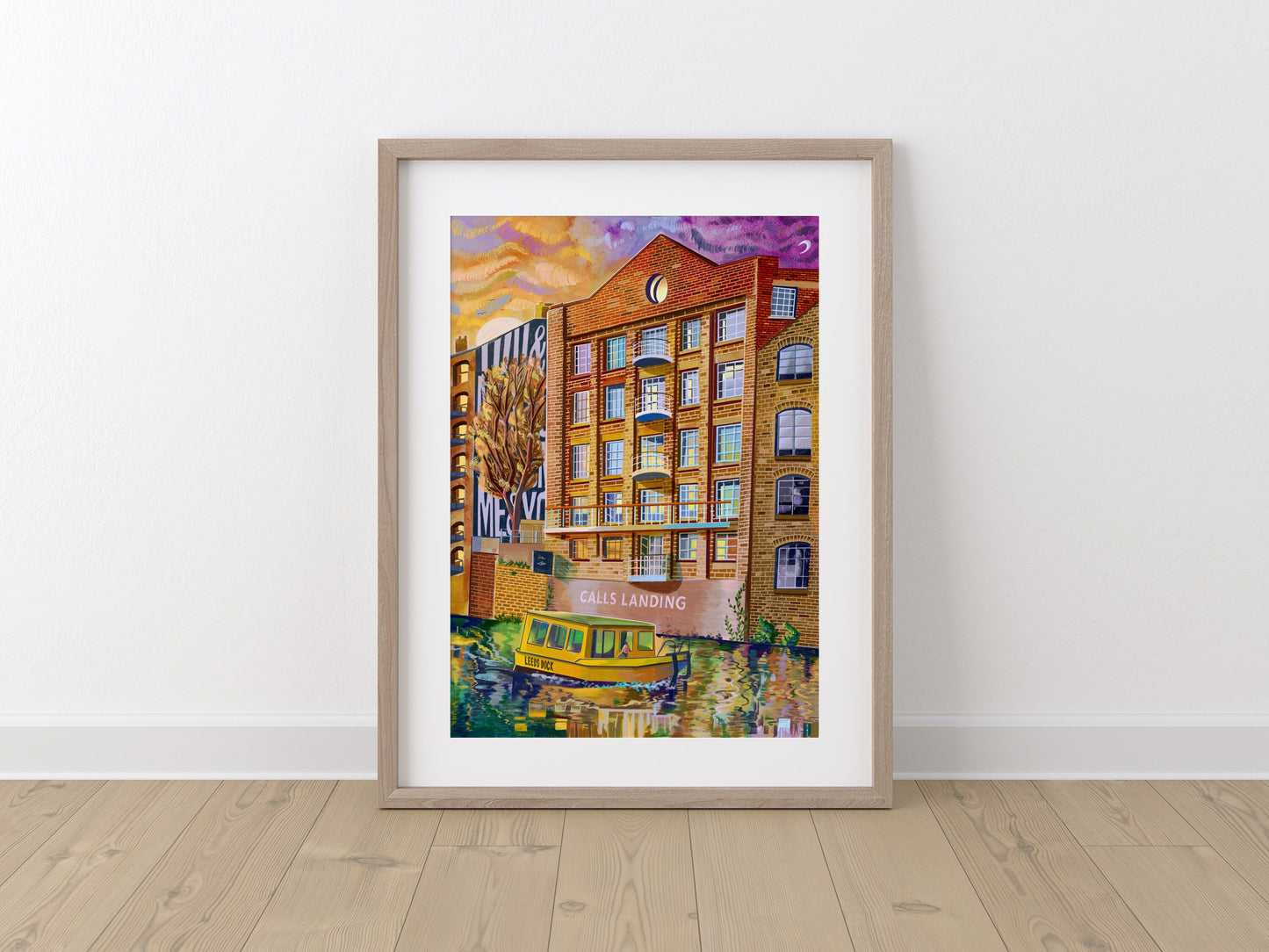 Calls Landing Water Taxi, Leeds, Artwork Print