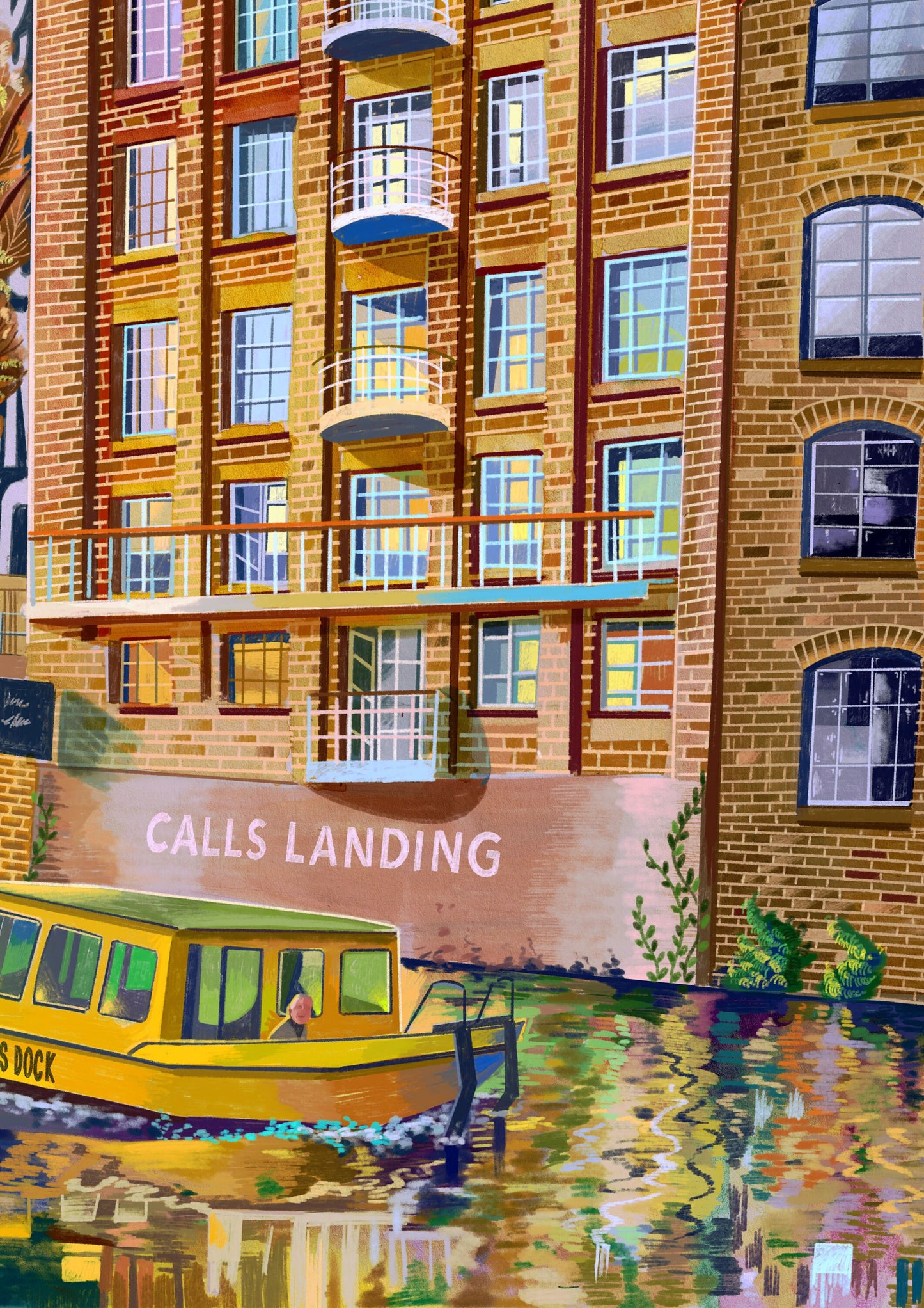 Calls Landing Water Taxi, Leeds Artwork print, Leeds Dock, West Yorkshire, Leeds Gift Idea