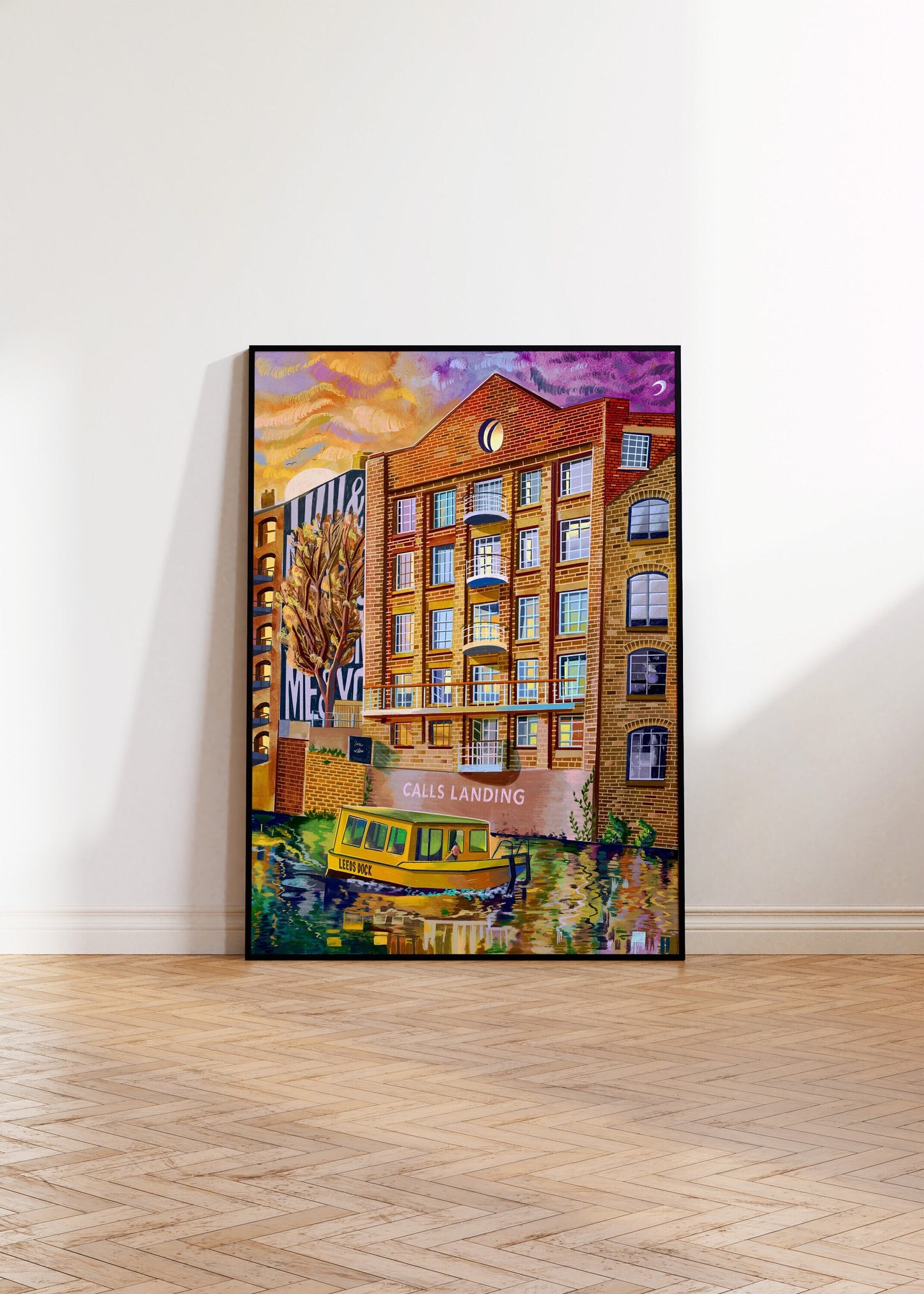 Calls Landing Water Taxi, Leeds, Artwork Print