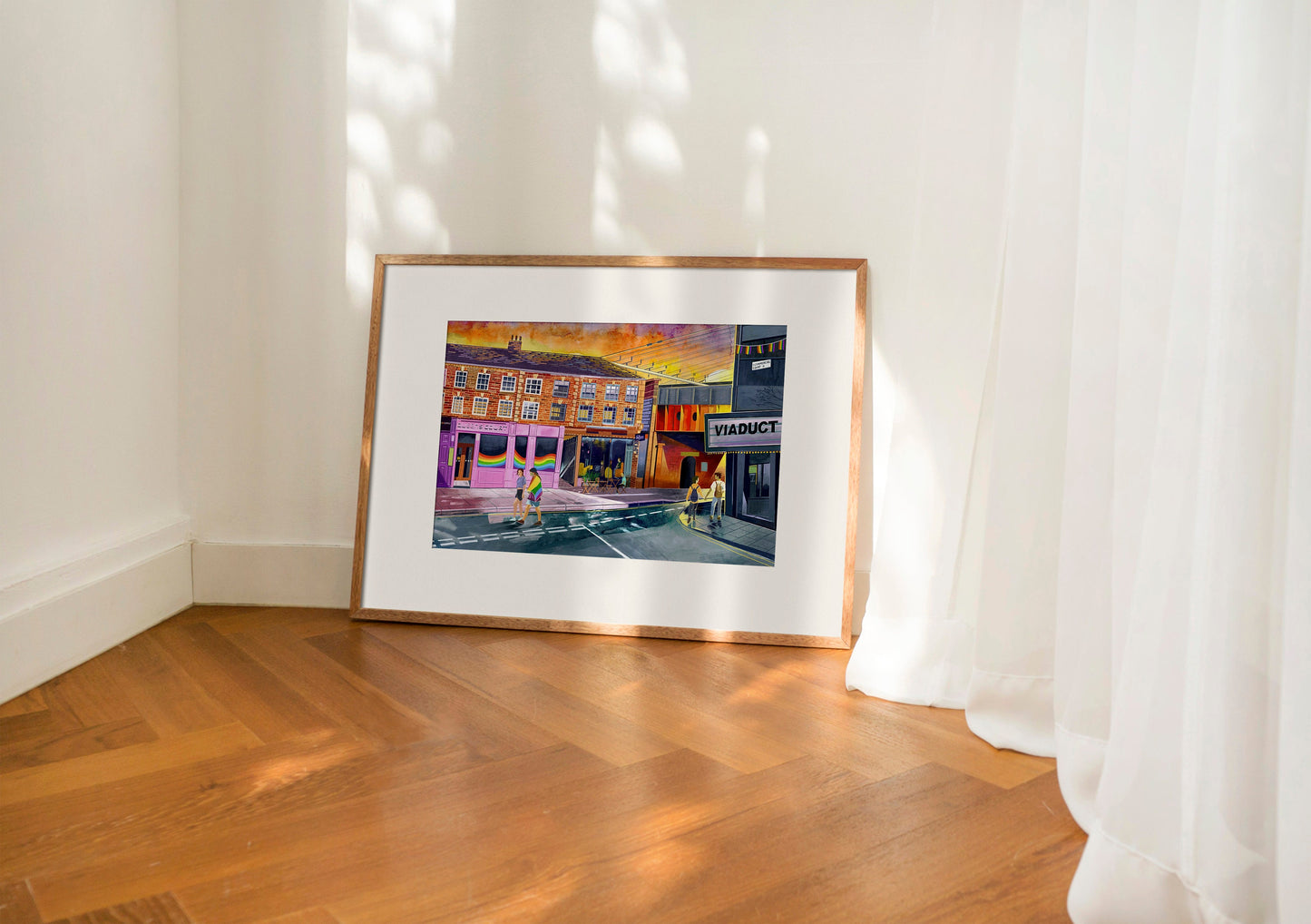 Freedom Bridge Leeds, Lower Briggate, Artwork Print